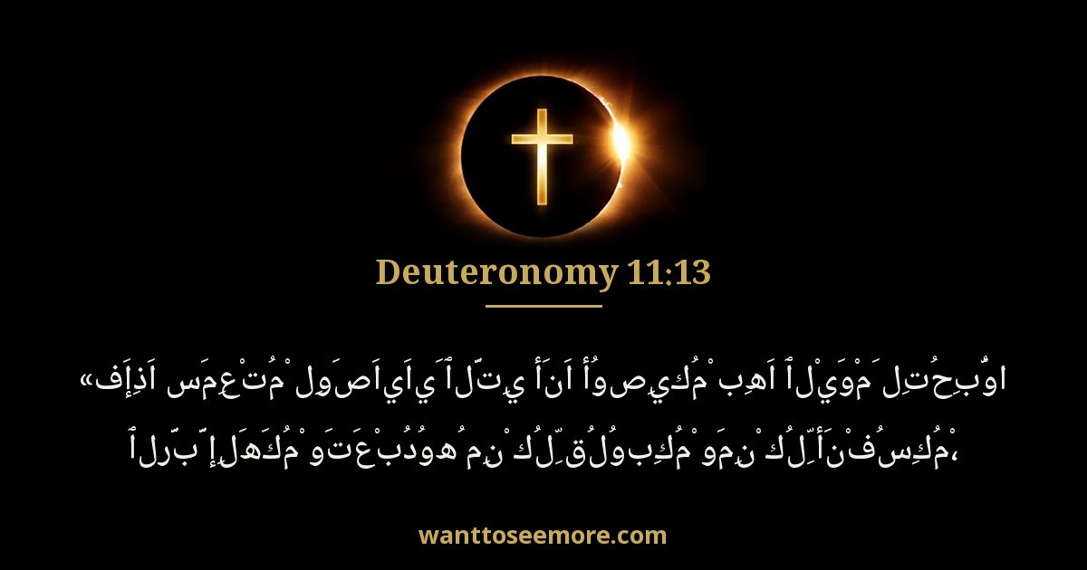 التثنية 11:13
