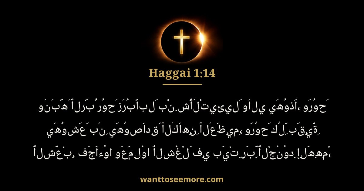 حجي 1:14