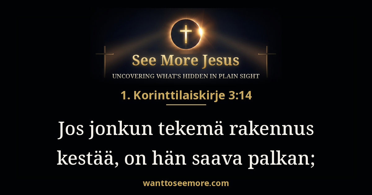 1. Korinttilaiskirje 3:14