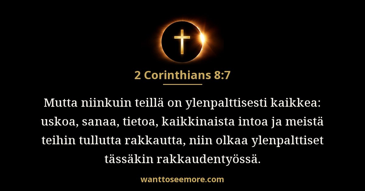 2 Corinthians 8:7
