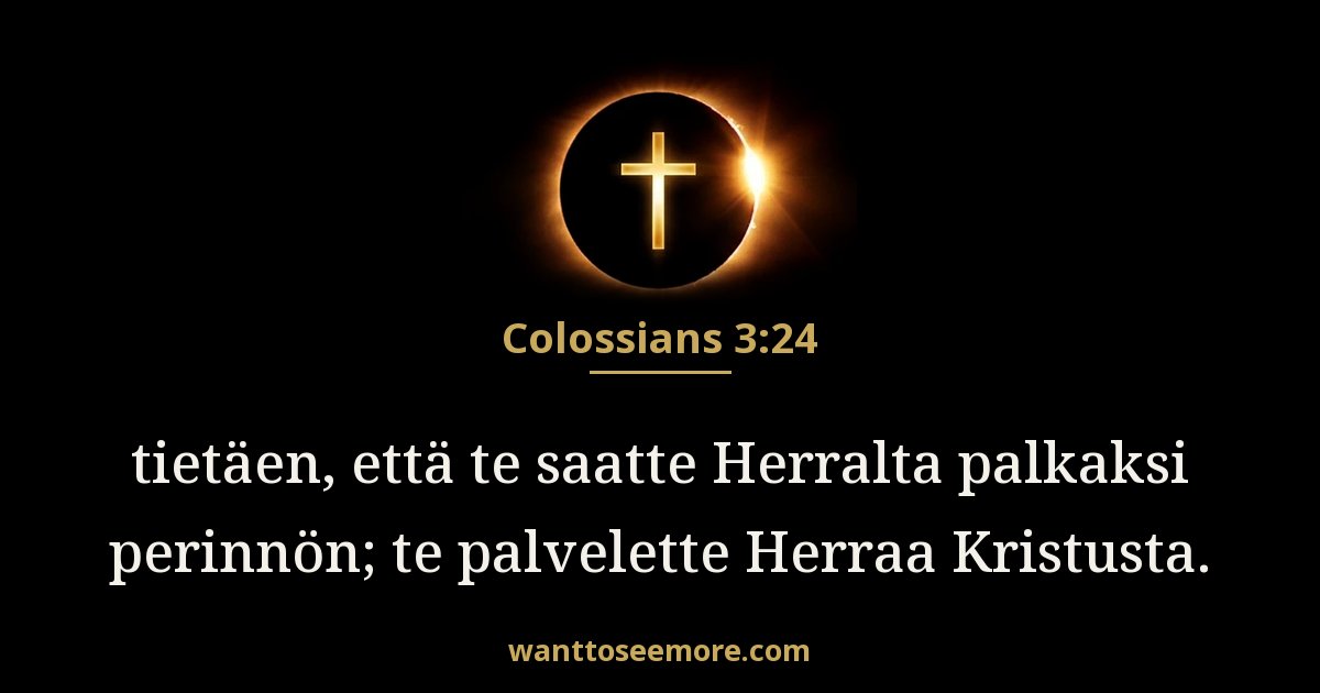 Kolossalaiskirje 3:24