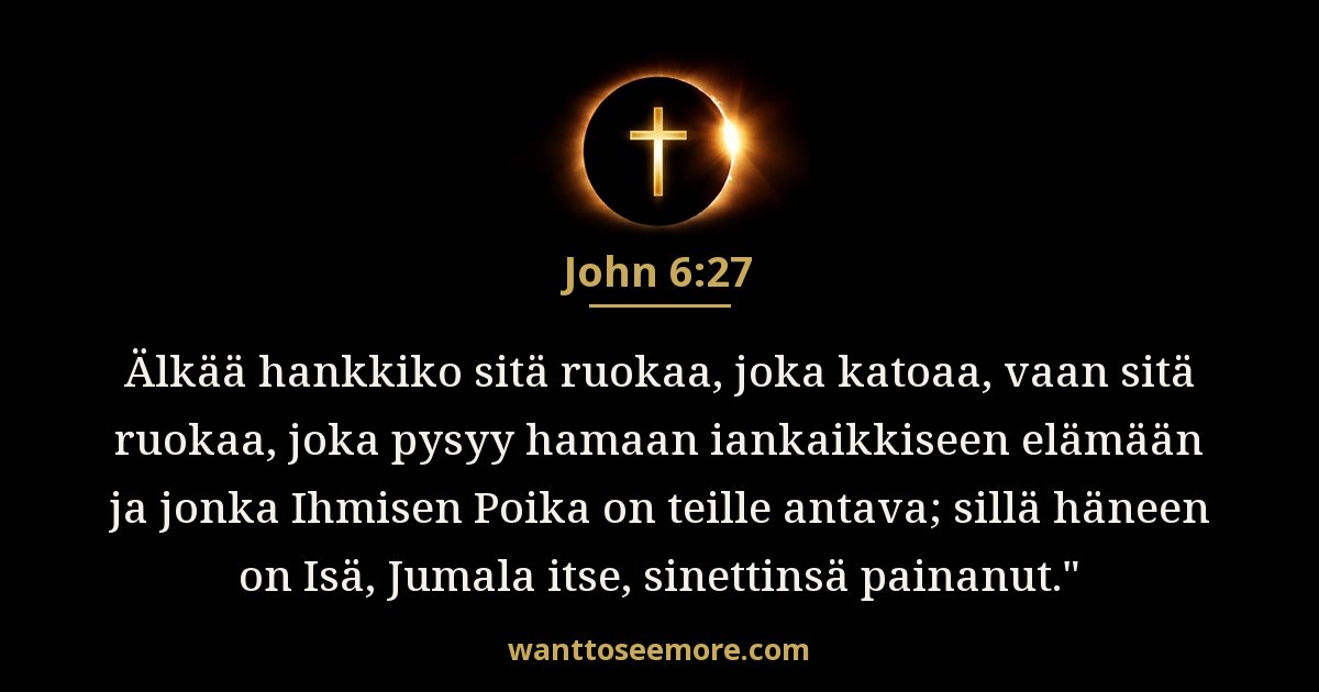 Johannes 6:27