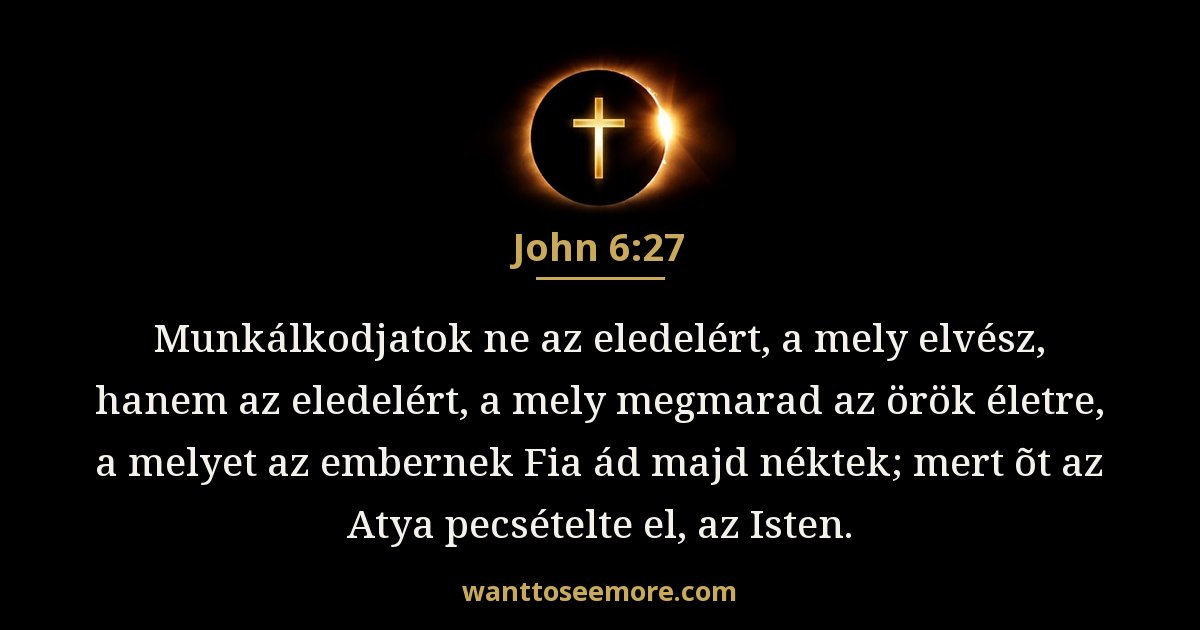 John 6:27