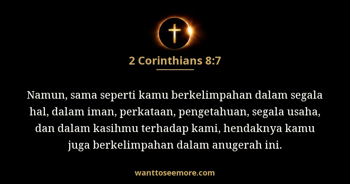 2 Corinthians 8:7