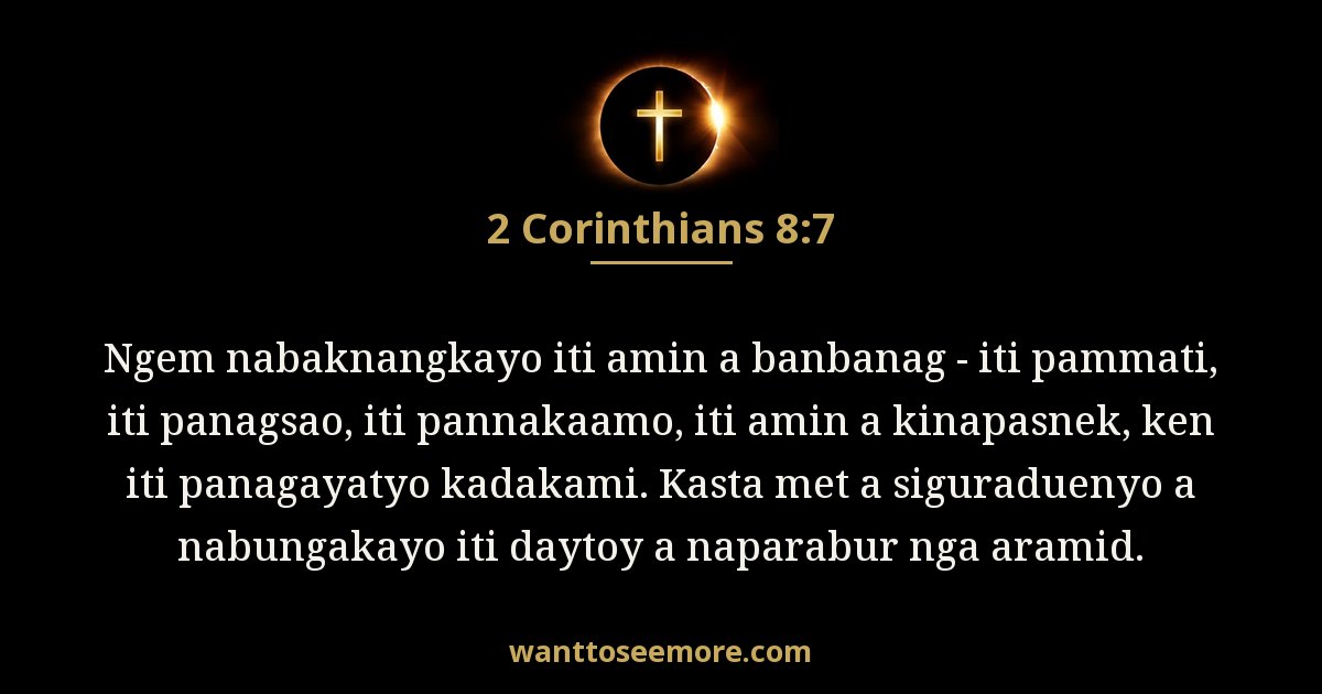 2 Corinthians 8:7