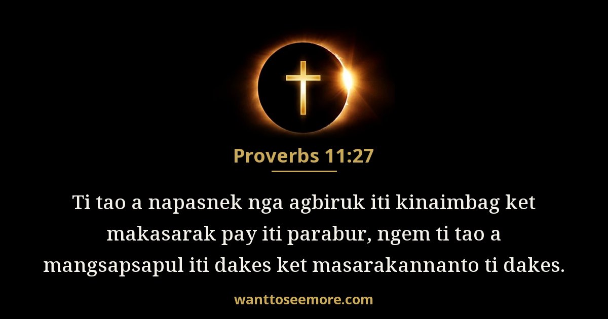 Proverbs 11:27