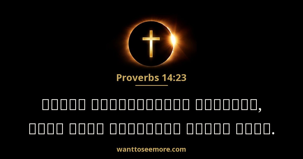 Proverbs 14:23