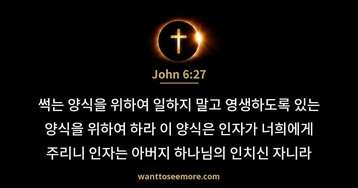 John 6:27