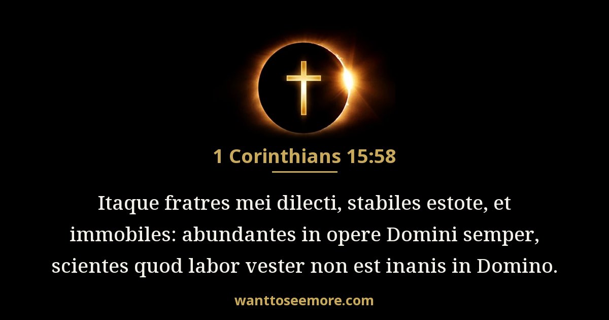1 Corinthians 15:58