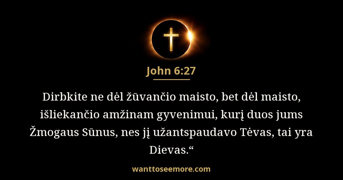 John 6:27