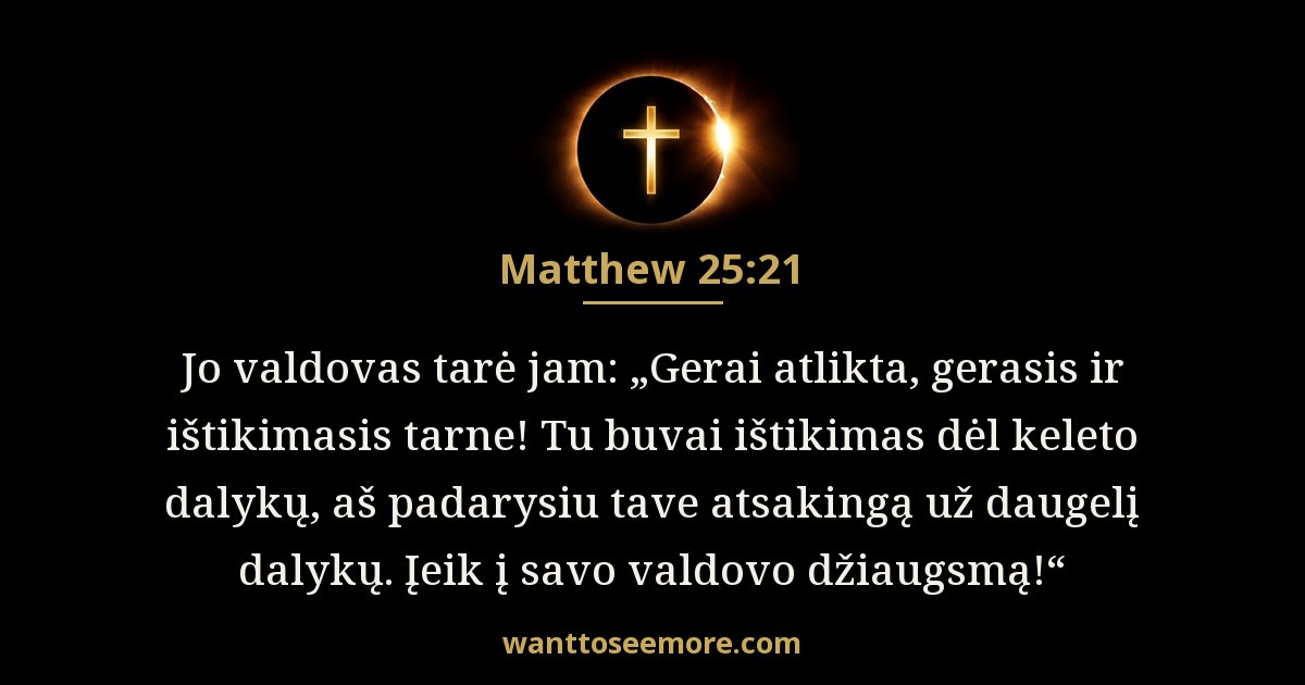 Matthew 25:21