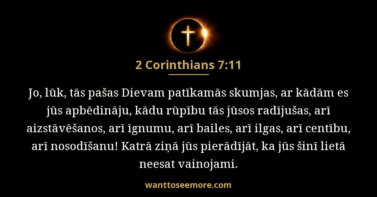 2. vēstule korintiešiem 7:11