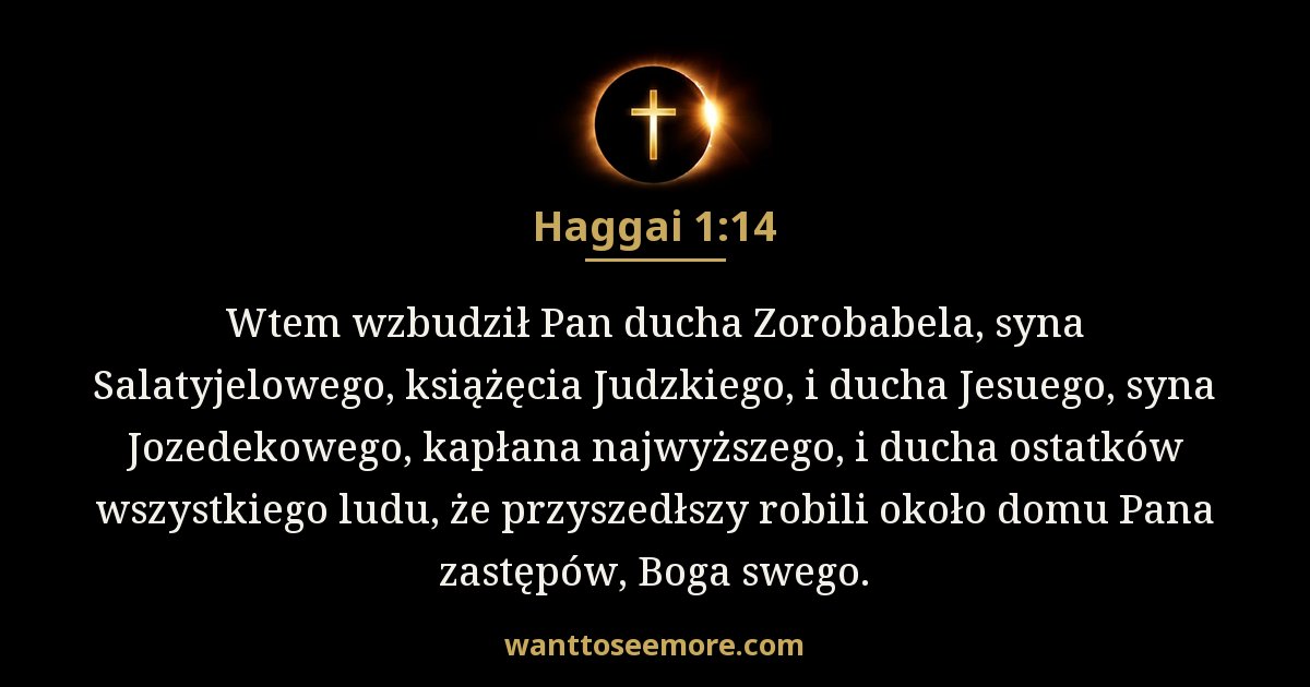 Aggeusza 1:14