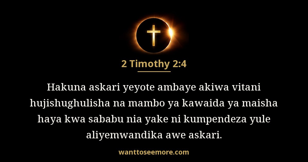 2 Timothy 2:4