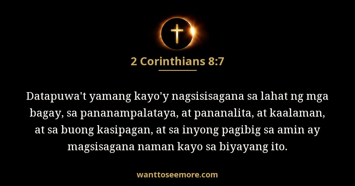 2 Mga Taga-Corinto 8:7