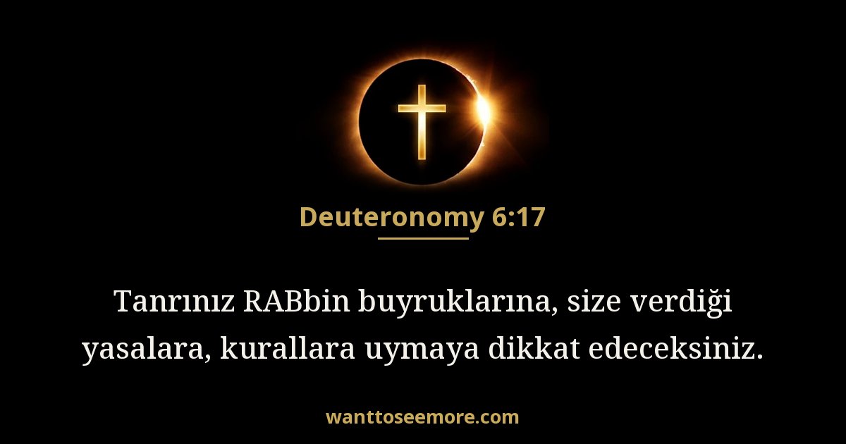Yasa'nın Tekrarı 6:17