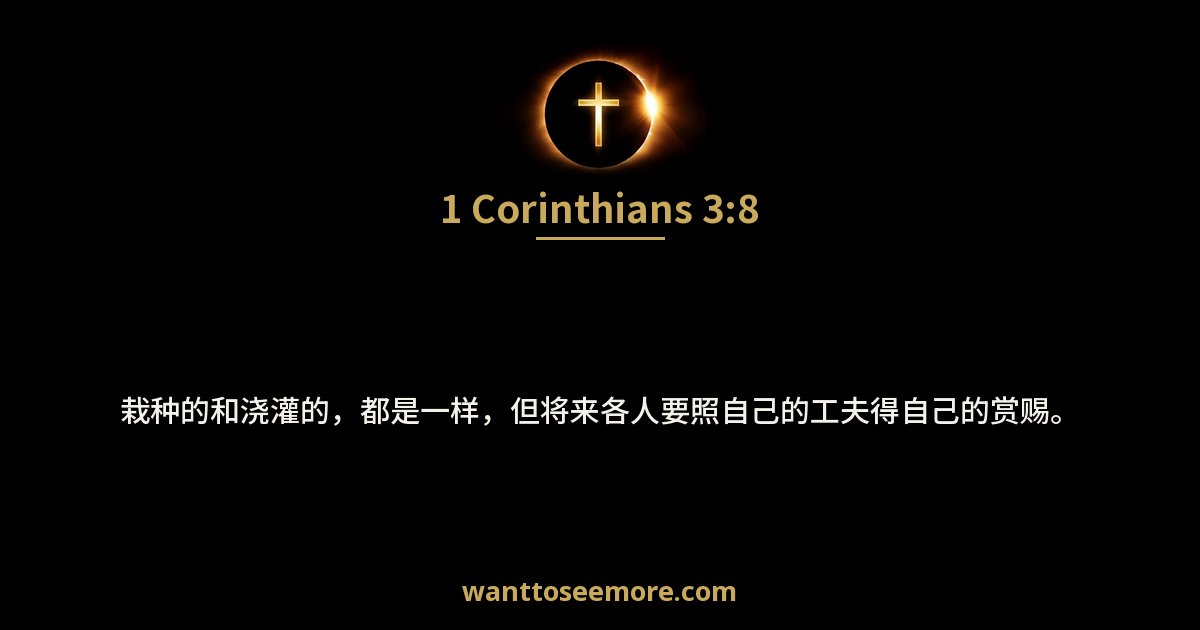 哥林多前书 3:8