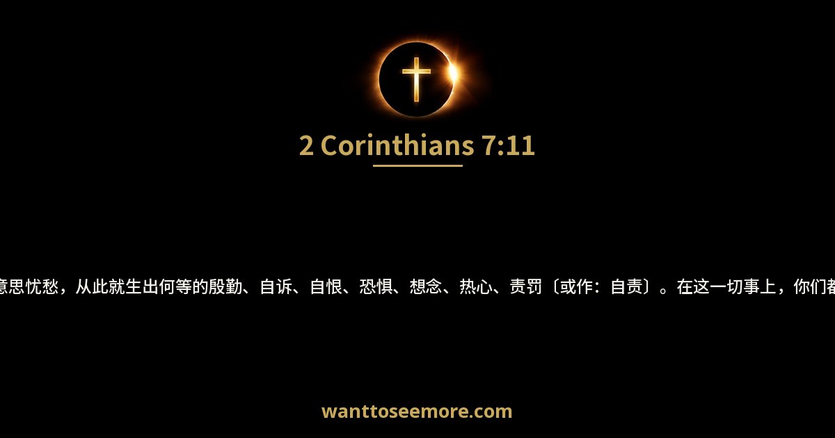 哥林多后书 7:11