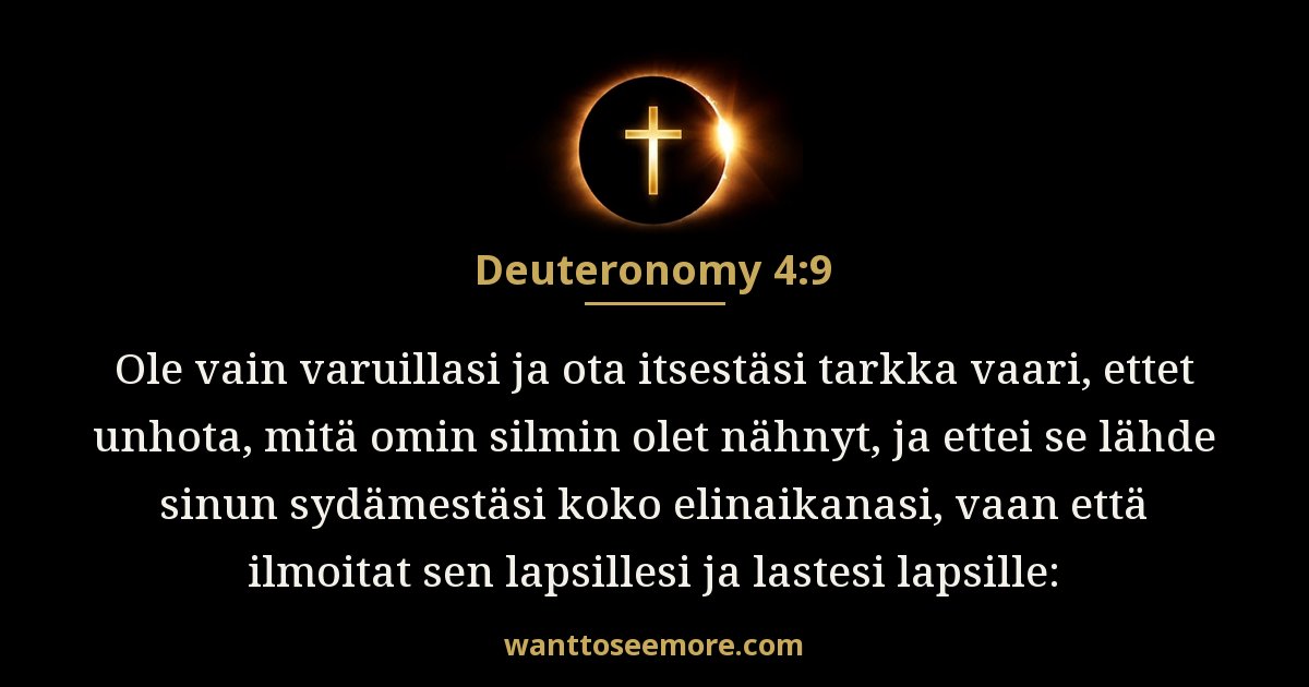 Deuteronomy 4:9