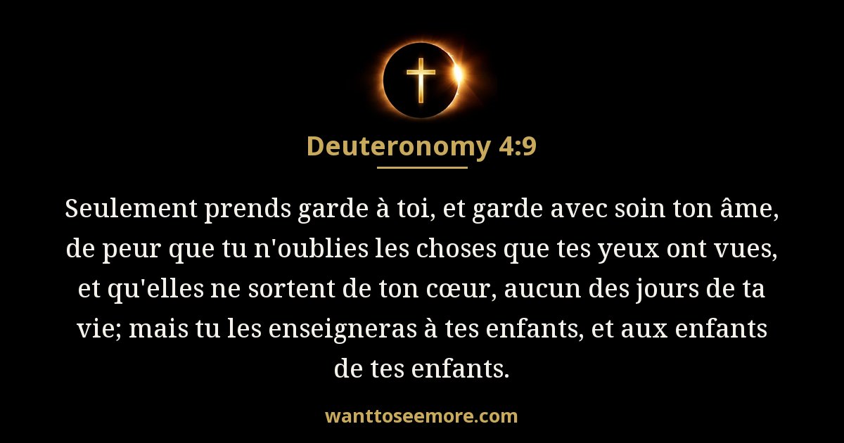 Deuteronomy 4:9