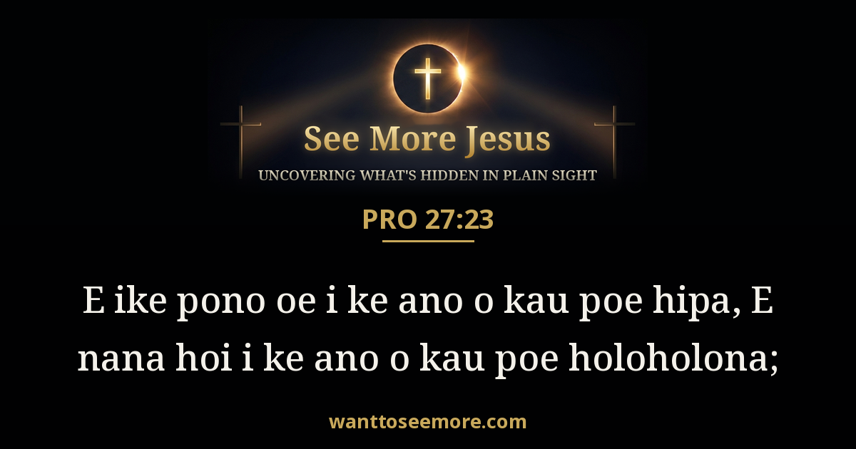 Proverbs 27:23