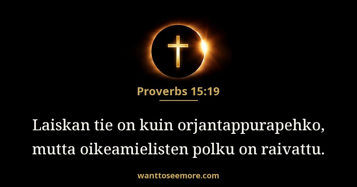 Proverbs 15:19