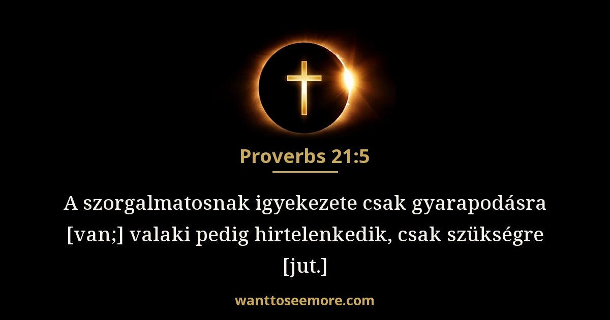 Proverbs 21:5