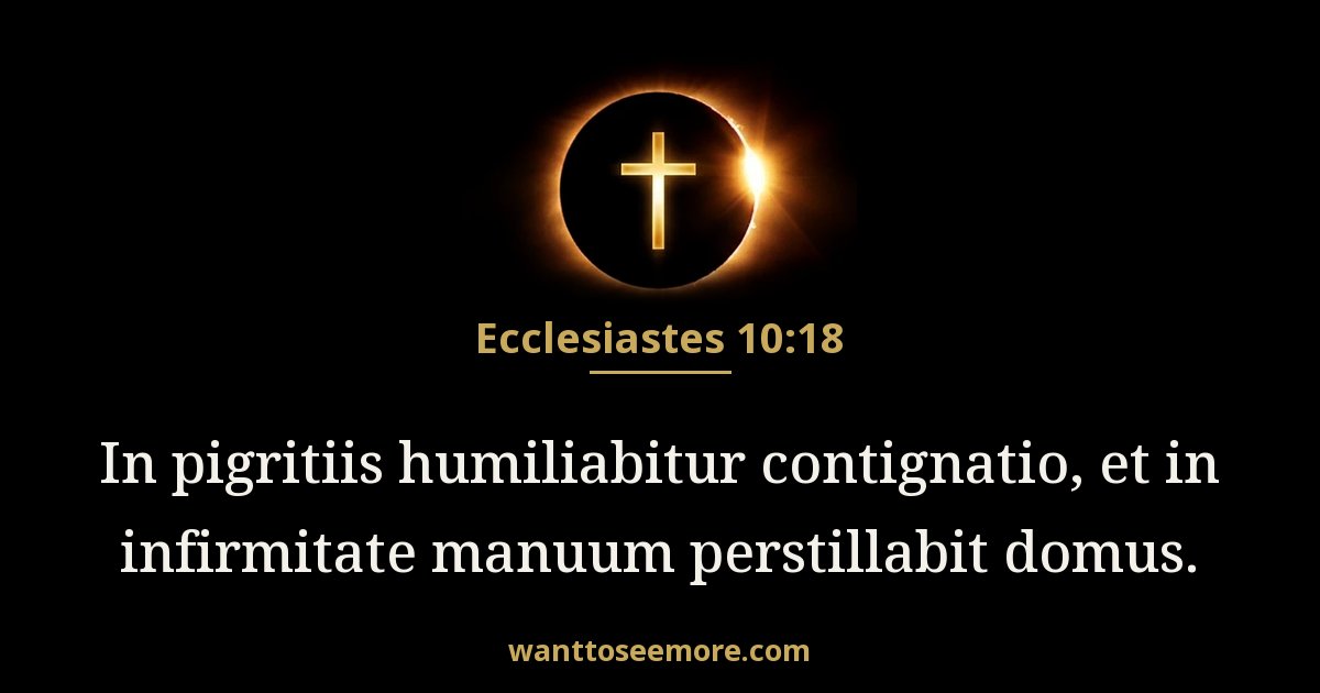 Ecclesiastes 10:18
