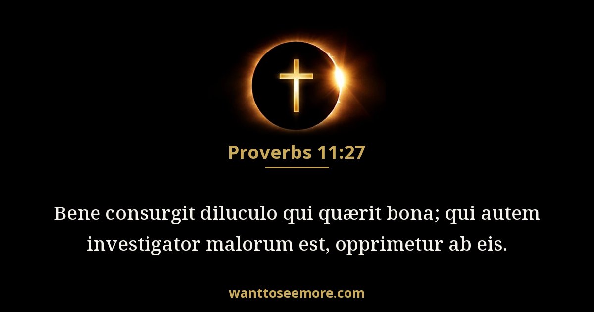 Proverbs 11:27