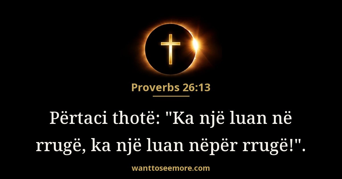 Proverbs 26:13