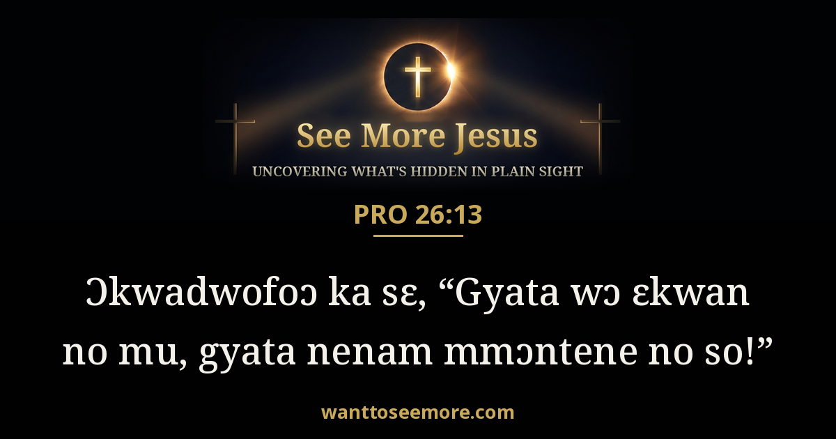 Proverbs 26:13