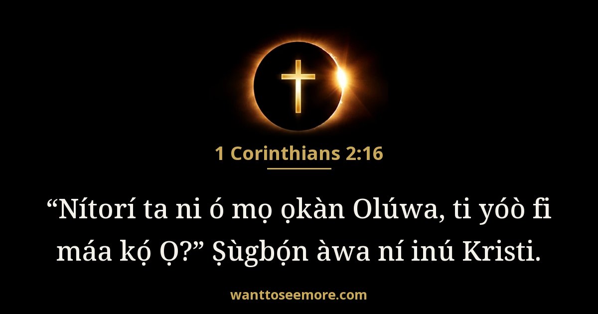 1 Corinthians 2:16