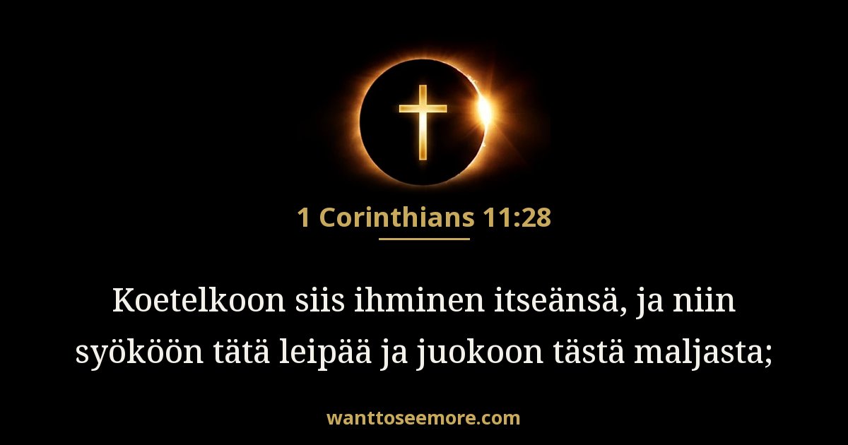 1 Corinthians 11:28