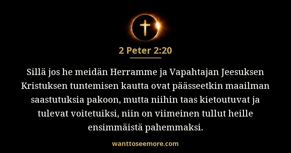 2 Peter 2:20