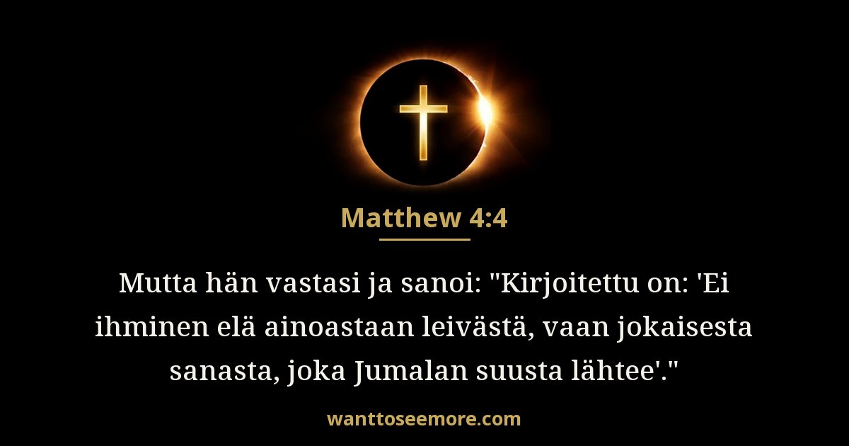 Matthew 4:4