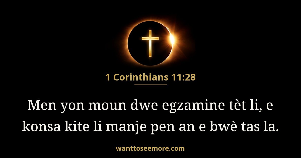 1 Corinthians 11:28