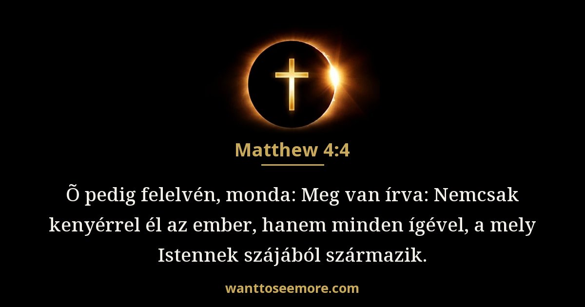 Matthew 4:4