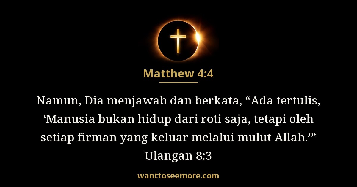 Matthew 4:4