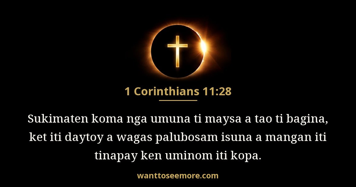 1 Corinthians 11:28
