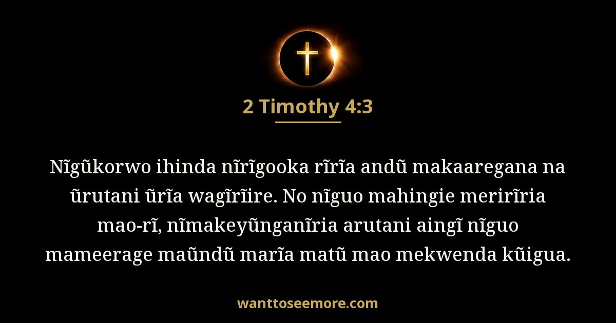 2 Timothy 4:3