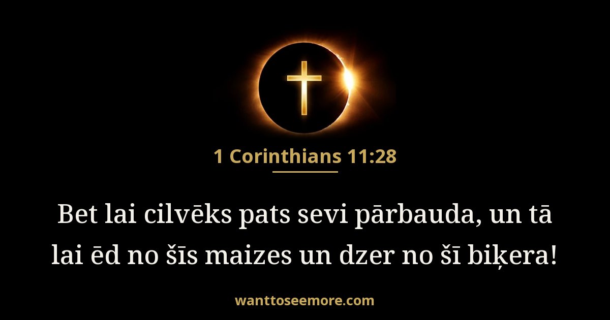 1 Corinthians 11:28