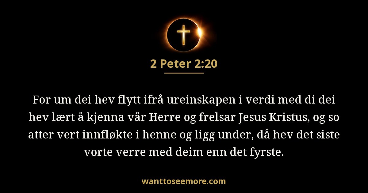 2 Peter 2:20