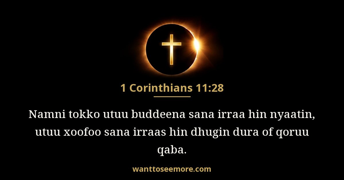 1 Corinthians 11:28