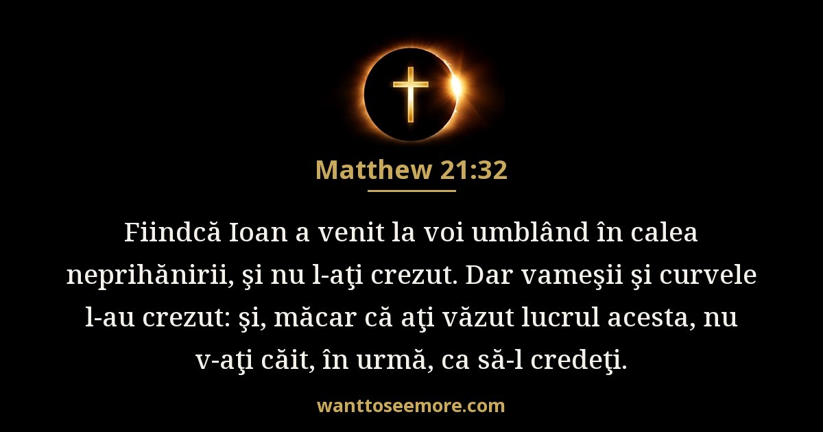 Matthew 21:32