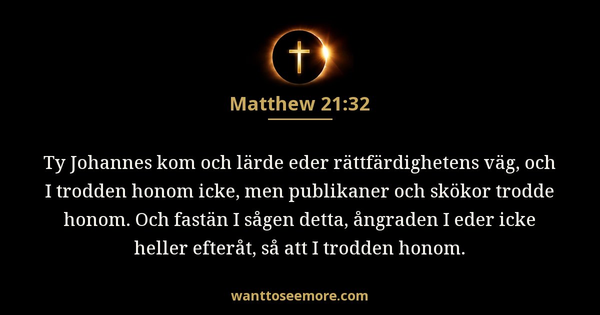 Matthew 21:32