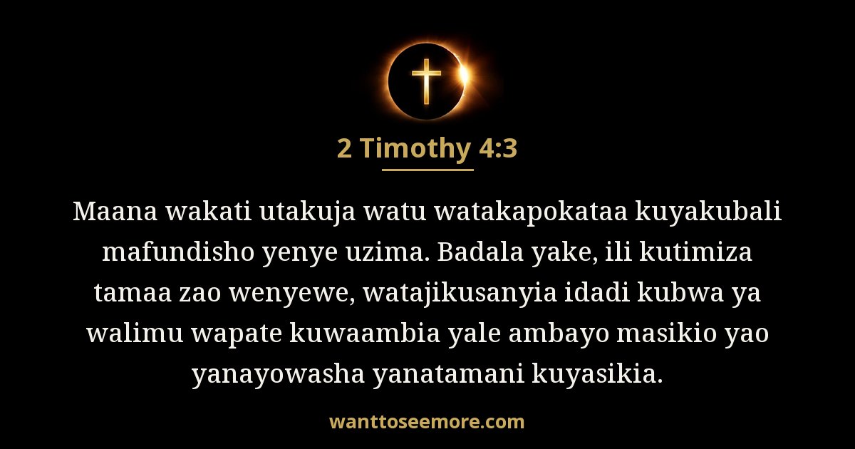 2 Timothy 4:3