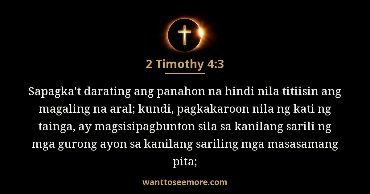 2 Timothy 4:3