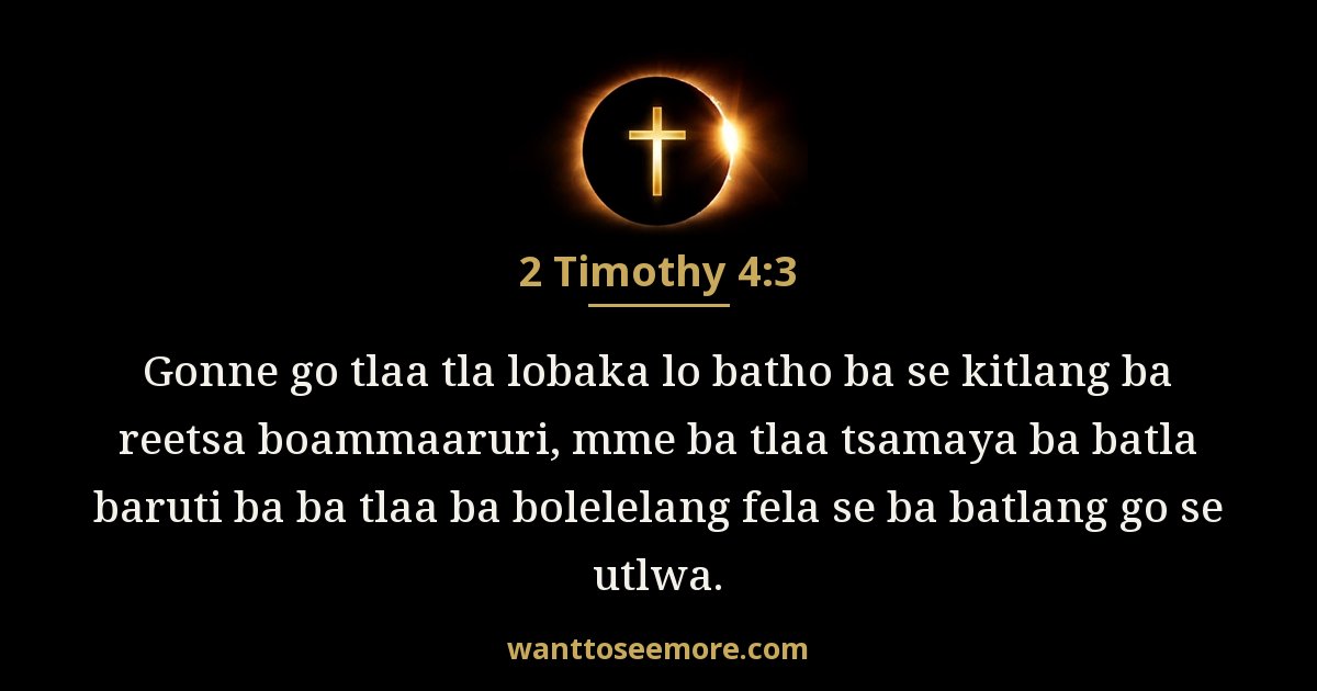 2 Timothy 4:3