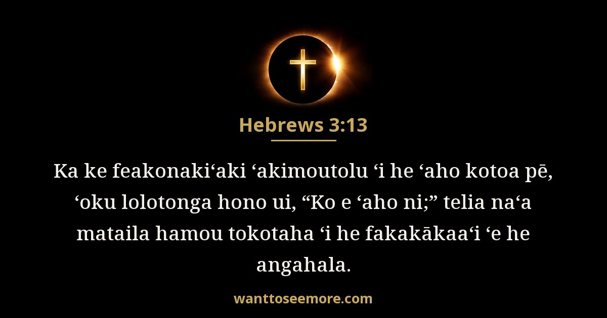 Hebrews 3:13