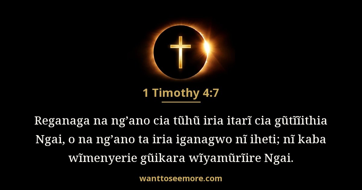 1 Timothy 4:7